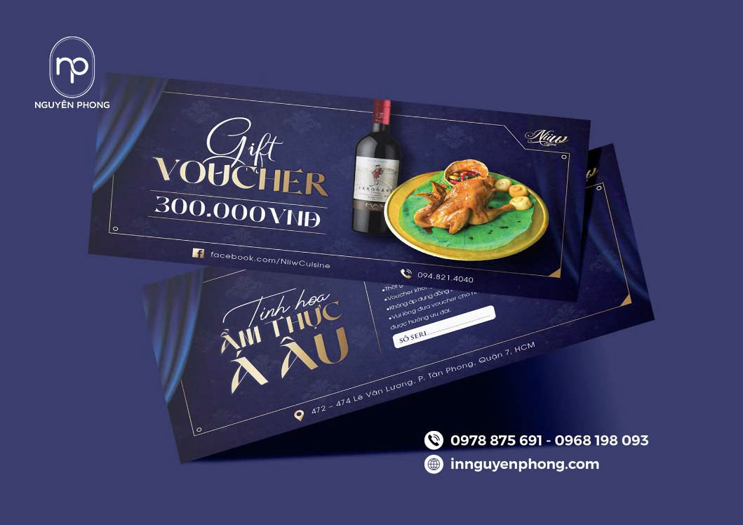 Kích thước voucher card giúp tăng độ thẩm mĩ 